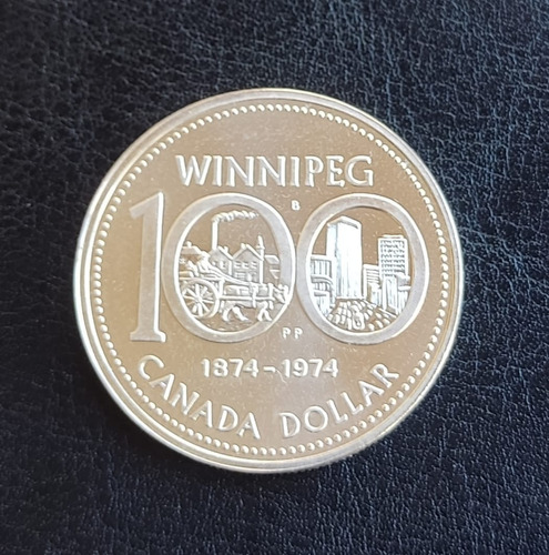 Imagen 1 de 4 de Moneda - Canadá - 1 Dólar - 100 Años Winnipeg - Plata .500