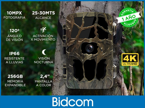 Imagen 2 de 10 de Camara Deportiva Gadnic Caza 4k Activacion X Movimiento Foto