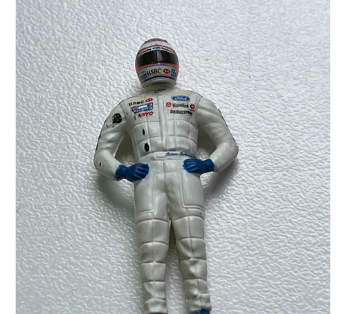 1:43 Figura Barrichello Stewart Formula 1 Boneco Minichamps (Usado)