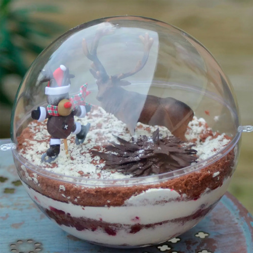 Esfera Acrílica Grande 7cm Natal Porta Docinhos Lembrancinha
