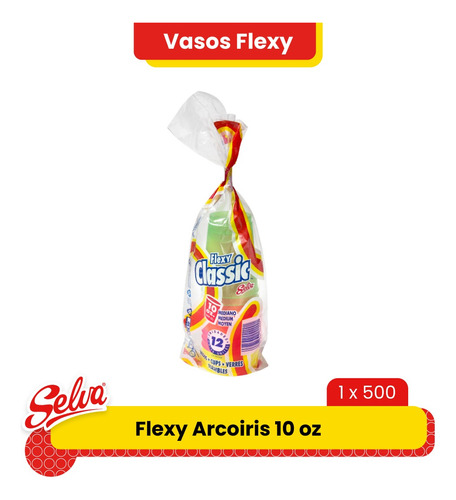 Vaso Flexy Arcoíris 10 Oz