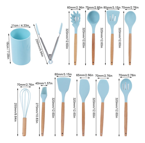 Utensilios De Cocina, 12 Unidades, Juego De Utensilios De Co