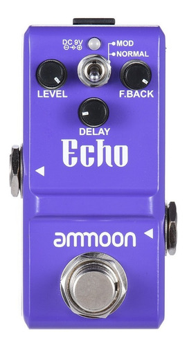 Pedal de efecto Ammoon Nano Delay  violeta