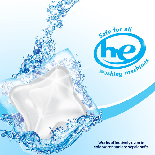 Detergente transparente para ropa All Mighty Pacs Free 16 unidades