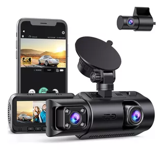 Cámara De Coche Dash Cam Gps Triple De Tres Vías 4k