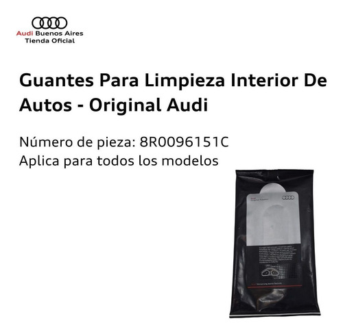 Guantes Para Limpieza Interior De Autos Audi A3 2013 Al 2018
