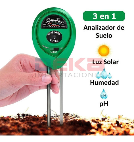 Test Suelo 3 En 1 Sensor Luz Ph Humedad Agro Invernadero 