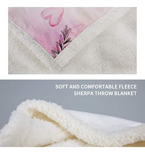 Jekeno Manta De Sherpa Con Diseño De Flores De Cactus, Suave