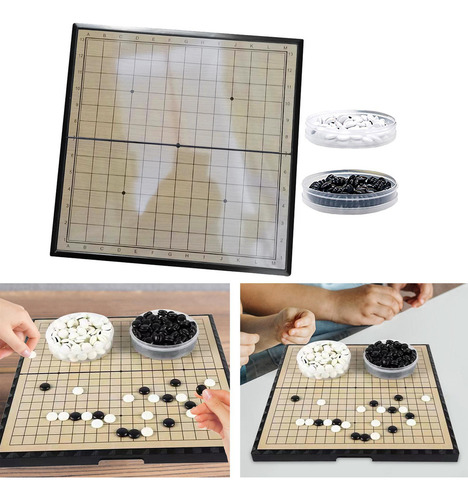 Go Game Set Tablero Plegable Con Piezas De Ajedrez Juego De