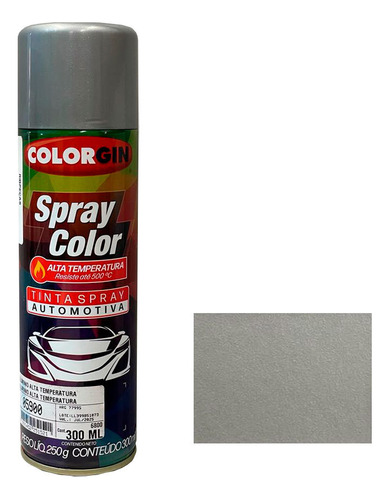 Tinta Spray Automotiva Colorgin Alumínio Alta Temperatura