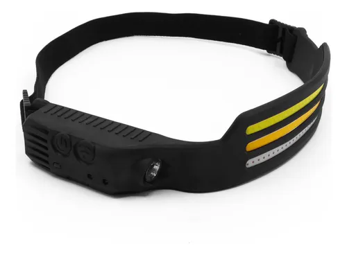 comprar Linterna Led Minera Vincha Cabeza Motoma Recargable Con Sensor Linterna Negro Luz Blanco Rojo Y Calido