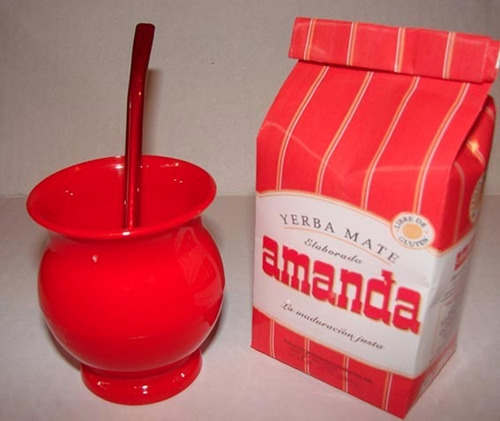 Imagen 3 de 5 de Kit Matero Argentino Sentire: Mate+bombilla+yerba Mate