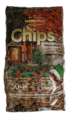 Chips Decorativos P/ Canteros Y Macetas Terrafertil 50 L