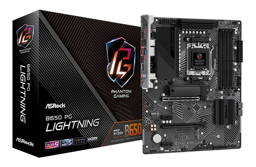 Placa Mãe Asrock B650 Pg Lightning Socket Am5 Ddr5 Preto