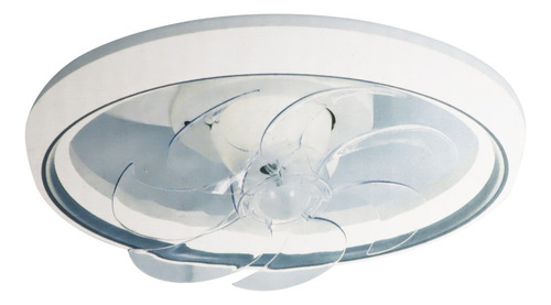 Lampara Ventilador De Techo Aspas Ocultas Iluminacion 30385 48 Cm 60 Hz Blanco Trasparente Plástico 7