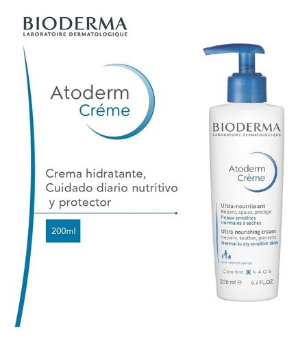 Bioderma Atoderm Crema Hidratante Y Protector Diario 200 Ml