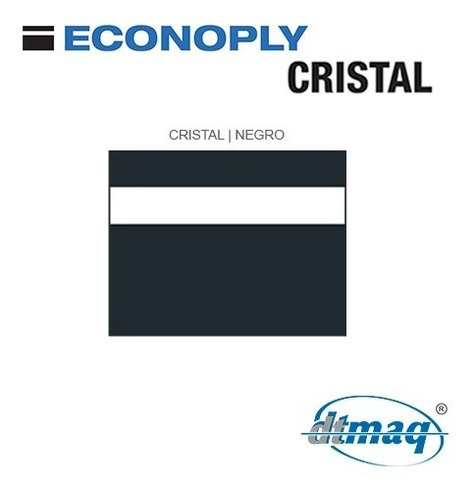 Plástico Bicapa Laserable Econoply Cristal / Negro 60x40cm