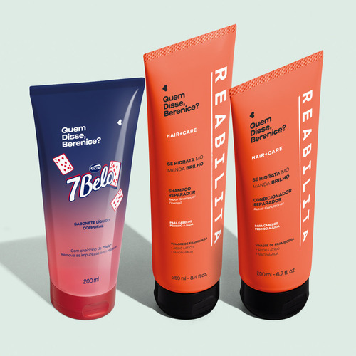 Kit Shampoo + Condicionador Reabilita + Sabonete 7belo Momento de aplicação Dia/Noite Tipo de pele Todo tipo de pele