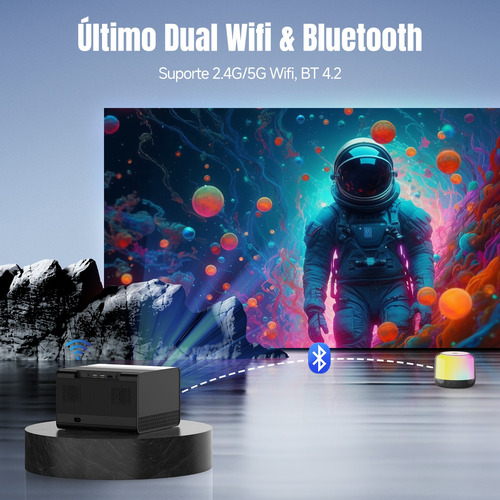 Projetor Profissional Bettdow Wifi Full Sealed Hd 700ansi