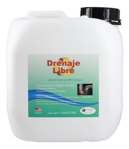 Bacteria P/eliminar Malos Olores Baños Drenaje Libre 1gal