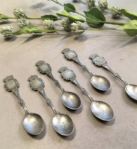 Imagen 2 de 10 de Cucharas De Te X6 Estilo Vintage Metal