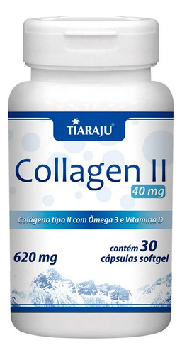 Colágeno Collagen I I 40mg Ômega 3 Vit D3 - 30 Cáp Softgel