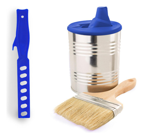 Tapa De Lata De Pintura Fácil De Verter Con Pico Y Azul