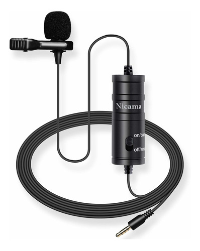 Lavalier Microfono Cable 19.7 Ft Para iPhone iPad Canon