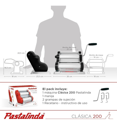 Imagen 9 de 10 de Pastalinda Máquina Clásica 200 Negra