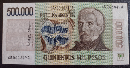 Billete De 500.000 Pesos Argentina Año 1982