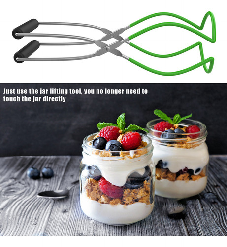 2pcs Canning Jar Lifter Tongs Aço Inoxidável Household Kitc
