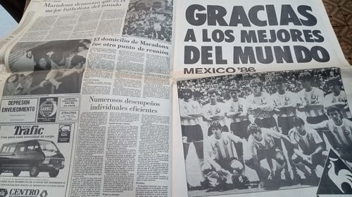 Diario La Nación Argentina Campeón Mundial 86 30/6 Completo