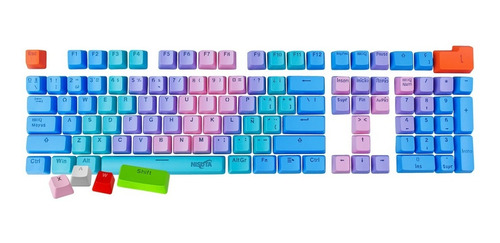 Imagen 4 de 7 de Kit 108 Teclas Keycaps Para Teclado Mecanico Nisuta Kb-gz108