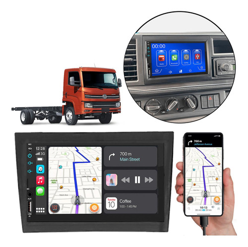 Kit Multimidia 2din Delivery 18 19 20-23 Waze Via Carplay