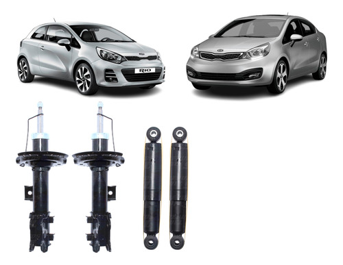 Kit Amortiguador Para Kia Rio 4 5 2012 2018 Del Tras