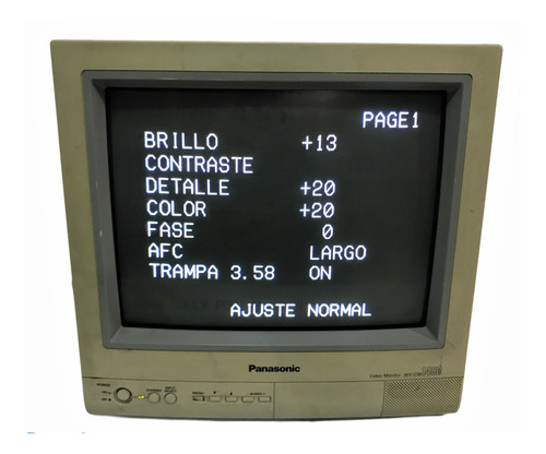 Monitor Video Seguridad  Panasonic 14  Color Wv-cm 1480 