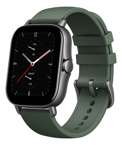 Imagen 3 de 4 de Smartwatch Amazfit Fashion GTS 2e 1.65" caja de aleación de aluminio, malla moss green de silicona A2021