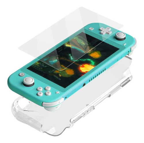 Nintendo Switch Lite Crystal Case + Cristal Templado + Gomas