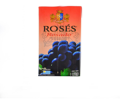 Vino Rosés Caja Tetra 1 Litro Rosado Pack X 12 Unidades