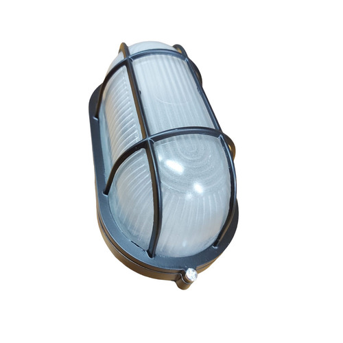 Imagen 8 de 9 de Tortuga Oval Aluminio C/vidrio Sica color negro E27
