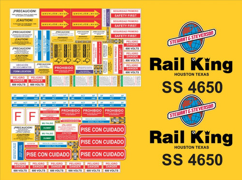 Kit De Calcomanías Rail King Ss4650