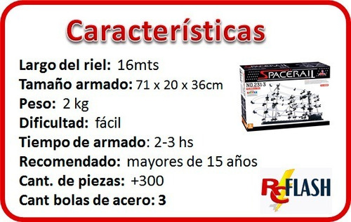 Montaña Rusa Spacerail Nivel 3 De 16 Mts Para Armar Y Jugar