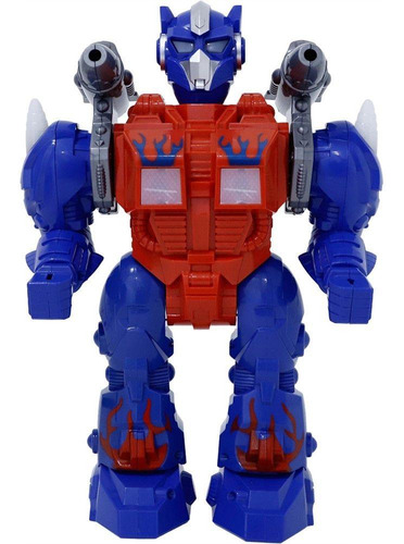 Robô De Brinquedo Com Som E Luz - Pica Pau Robô Azul