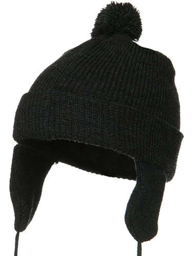 Gorro Artex Niños Pequeños Con Orejeras, Color Carbón