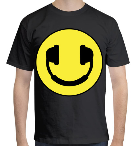 Playera Diseño Happy Face - Carita Feliz - Música