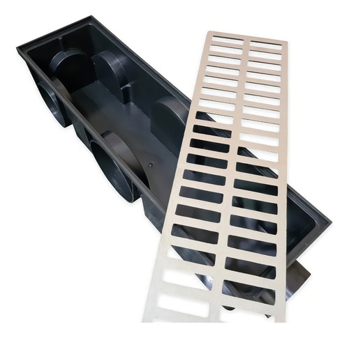 Coletor Ralo Linear Continuo Modular 15x50 Grelha Alumínio