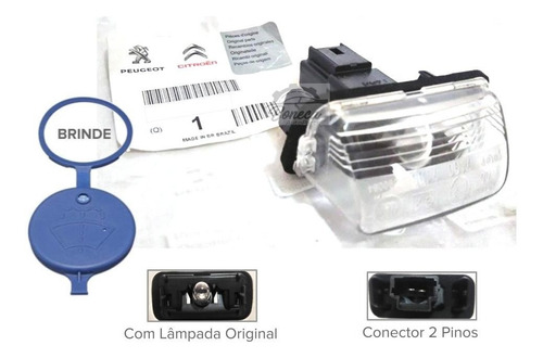 Imagem 1 de 4 de Lanterna Luz Placa Citroen C4 Picasso Com Lampada Original