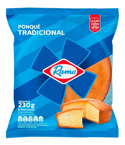 Ponque Tradicional X 230 Gr. Ramo 