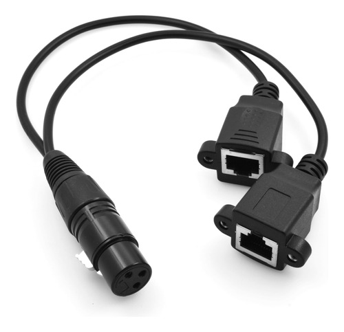 Yikaien Cable Xlr A Doble Rj45, 1 Pie - 3 Pines Xlr Hembra A