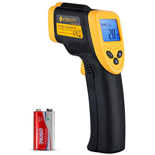 Termometro Infrarrojo De Temperatura Digital Para Cocinar Amarillo